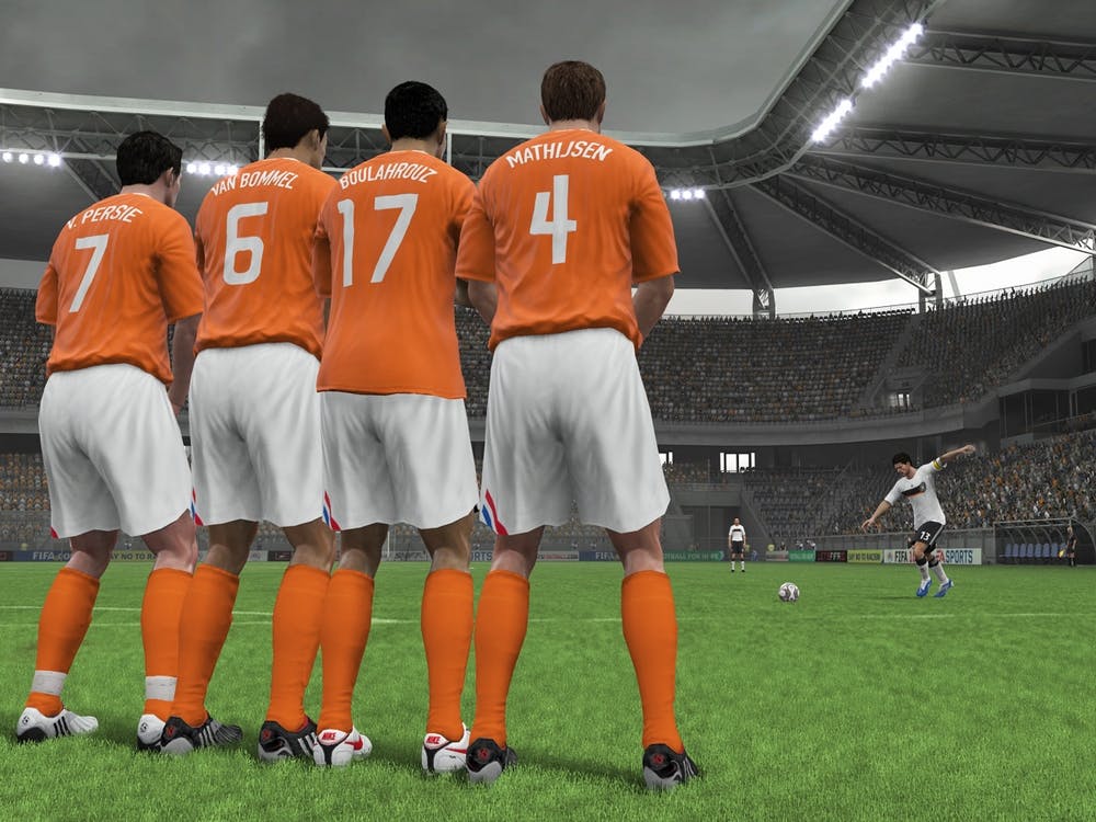 Nederlands elftal opgesteld in FIFA 10