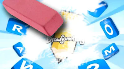 Draw Something tekent dalende lijn