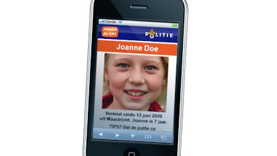 Vermiste kinderen direct te zien op mobiel