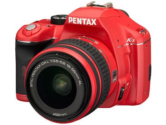 Kleurrijke Pentax spiegelreflex 