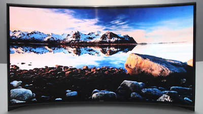 Samsungs gebogen oled-tv in verkoop