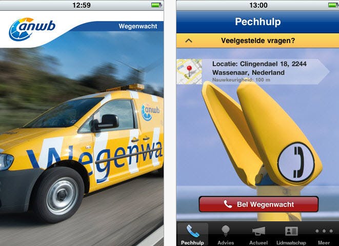Jarige ANWB trakteert op Wegenwacht app