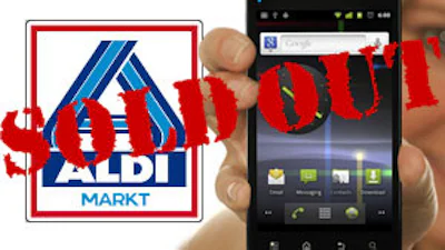 Aldi AS43D Android smartphone uitverkocht. Kritiek op kleine voorraden.