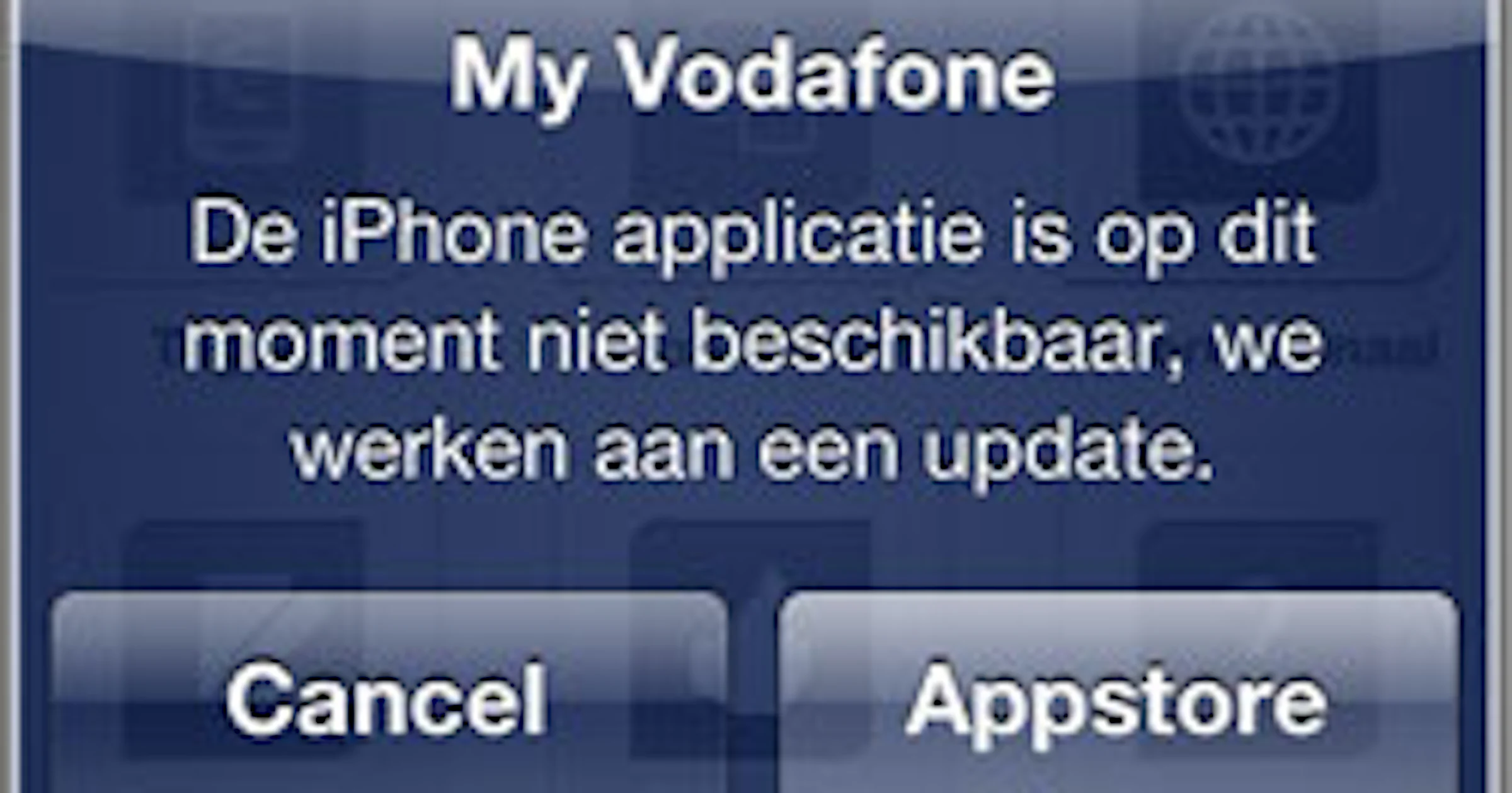 My Vodafone app voor iPhone offline