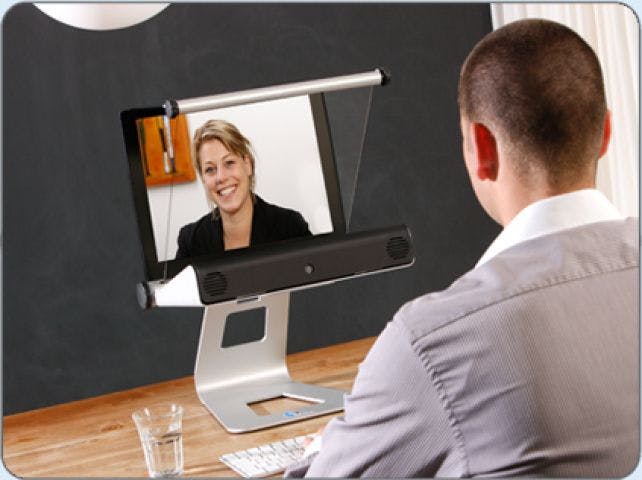 Videoconferencing met oogcontact