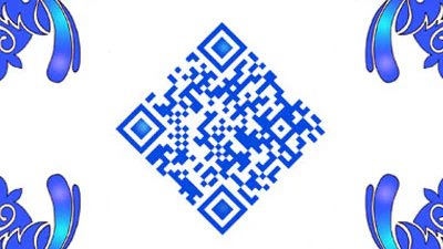 QR-code vervangt spreuk op wc-tegeltje