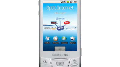 Samsung Galaxy Android telefoon met Layar informatie