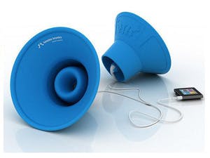 Rubberen opklapbare speakers voor koptelefoon