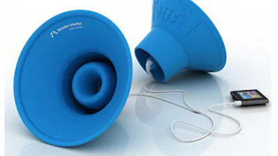 Rubberen opklapbare speakers voor koptelefoon