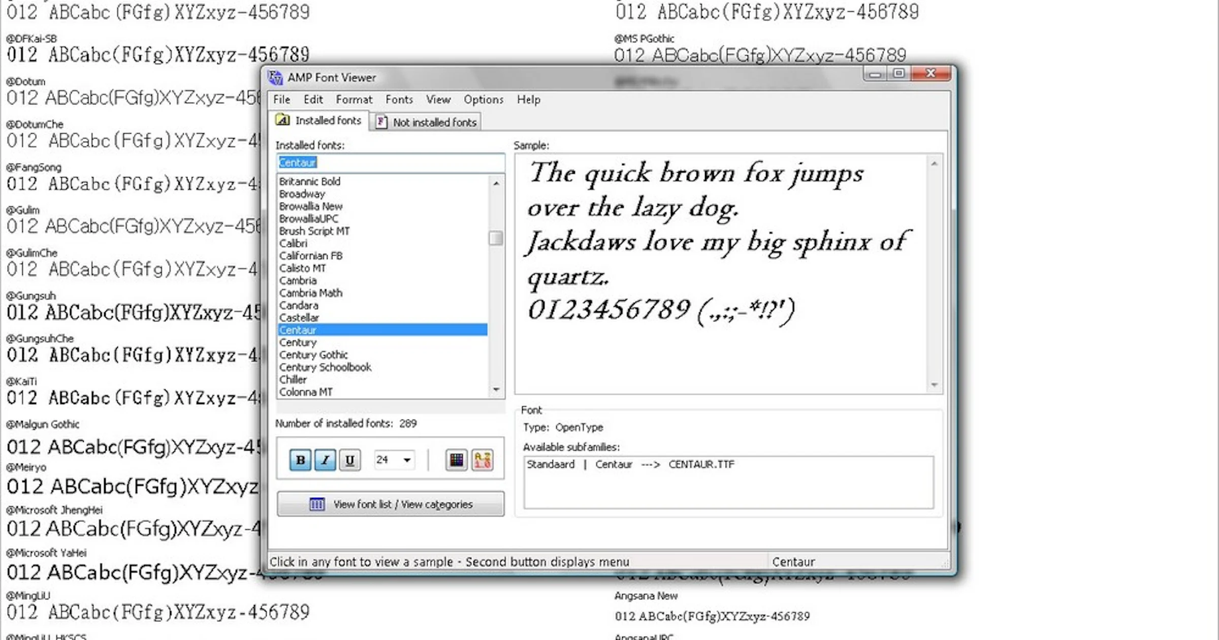 Verse download: AMP Font Viewer
