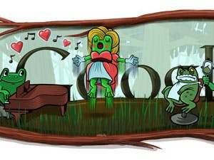 Rossini Google Doodle met kikkers