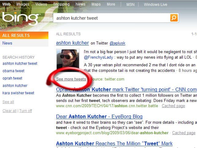 Bing doorzoekt Twitter - in real time!