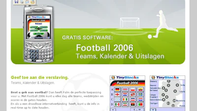 WK-gekte: voetbal-software op de Palm