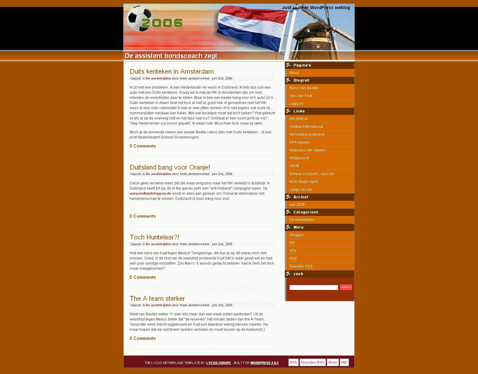 WK-gekte: iedereen een eigen voetbal-weblog