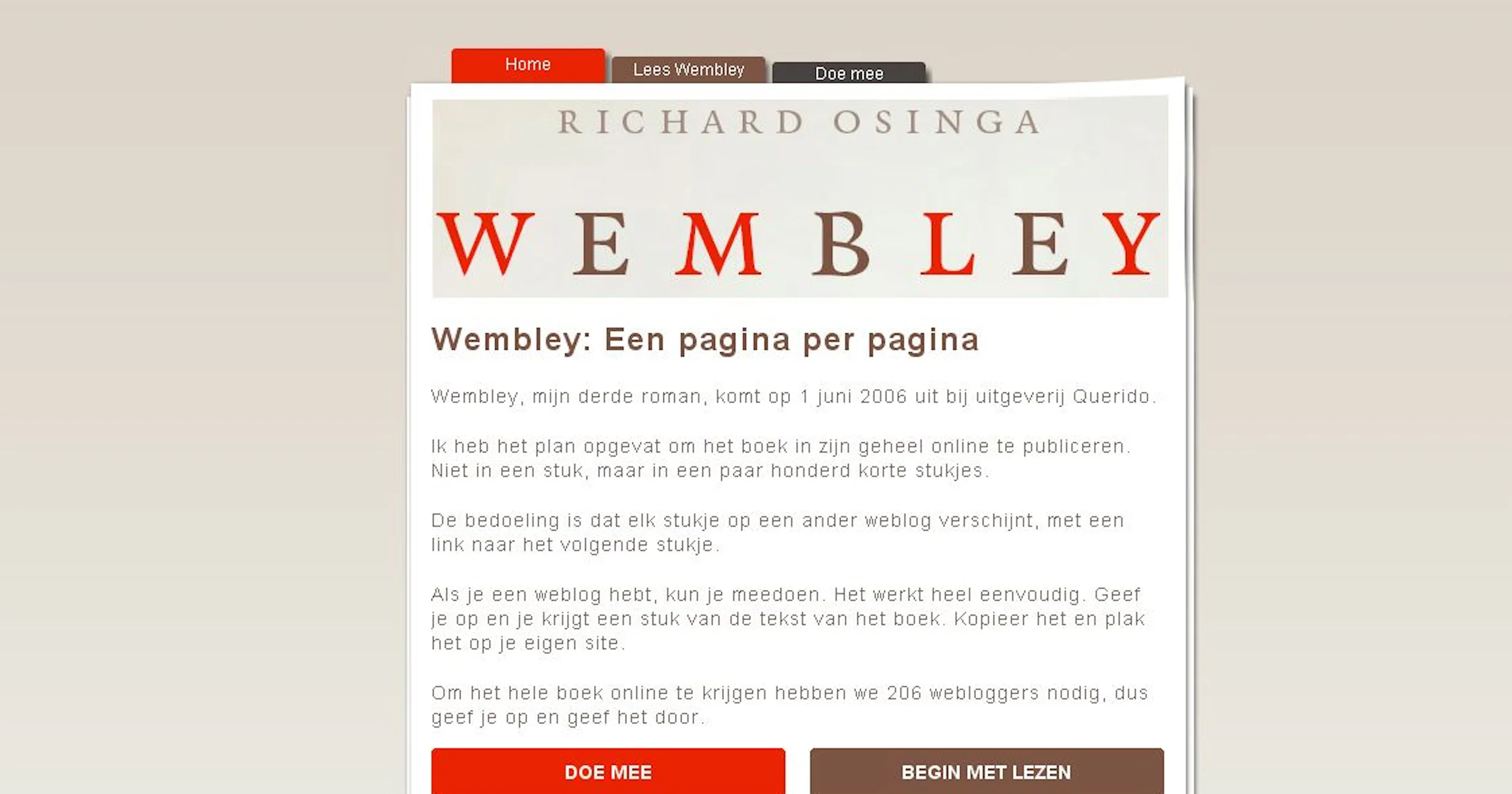 Schrijver publiceert roman op 206 weblogs