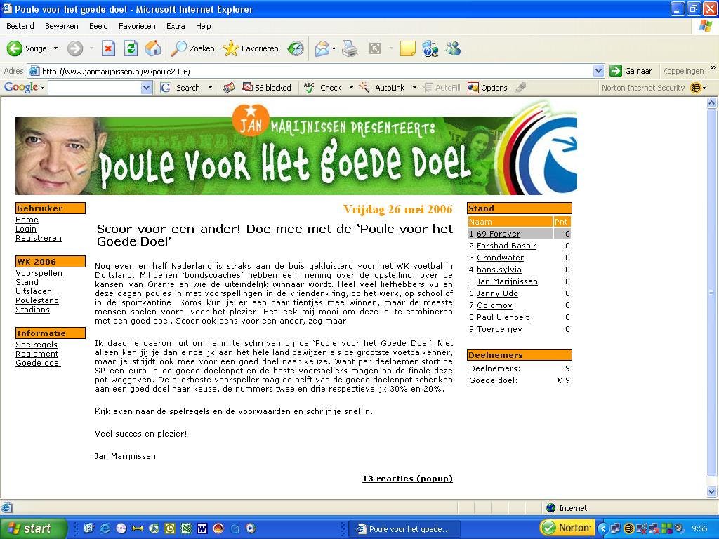 Marijnissen start online WK-poule voor goede doel