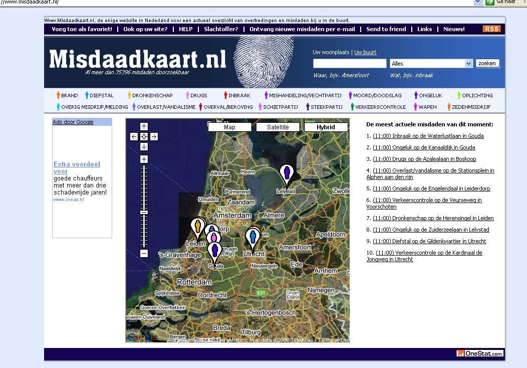 Hoe misdadig is uw buurt?