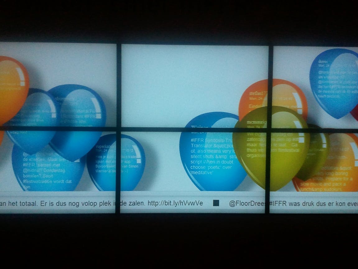 Twitterwall van ruim 12 vierkante meter in Rotterdam
