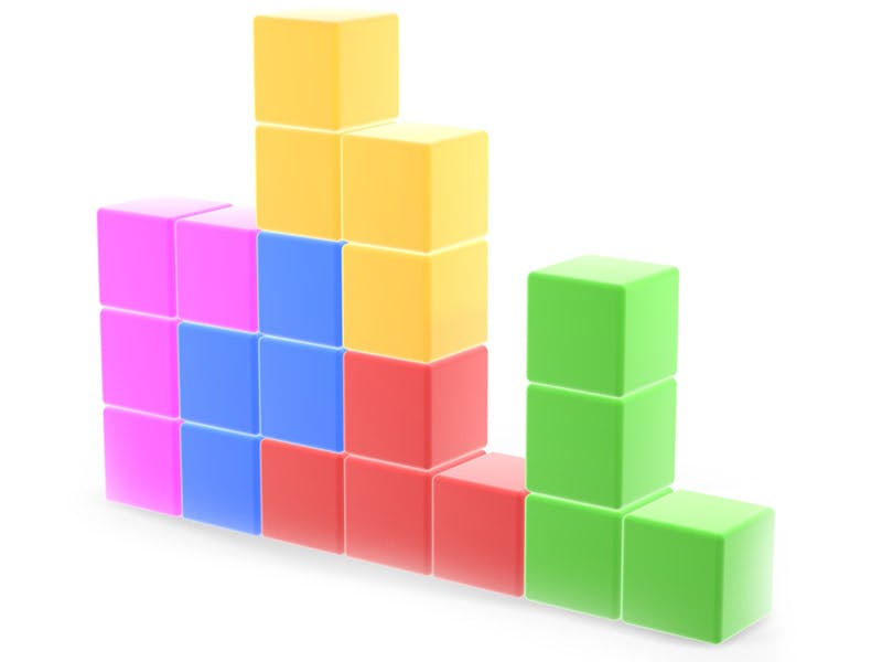 Tetris spelen tegen lui oog