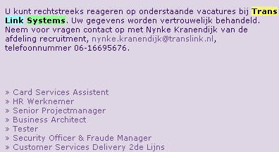 Translink zoekt Fraude-manager
