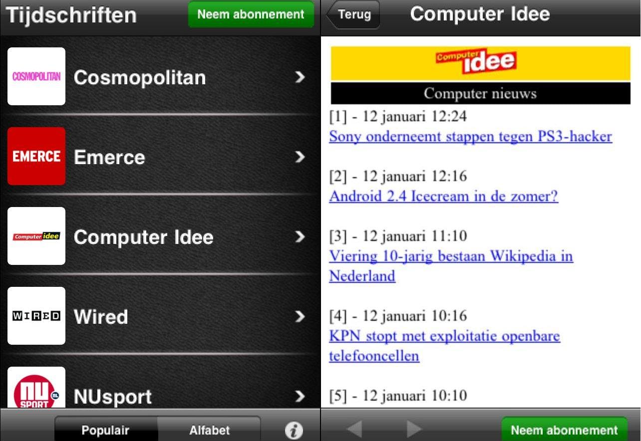 Computer Idee opgenomen in iPhone app
