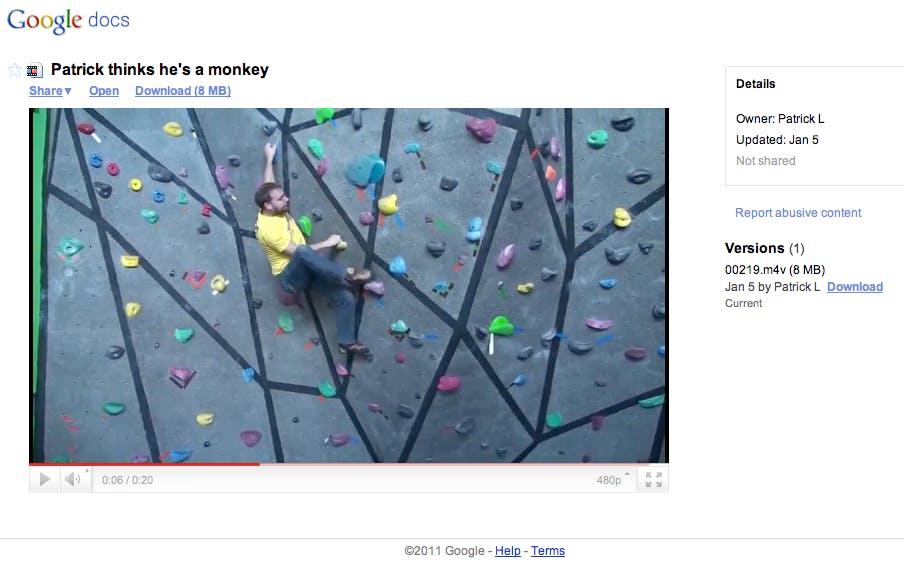 Google Docs introduceert videospeler
