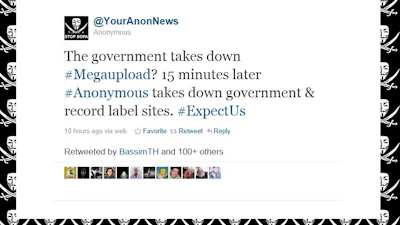FBI haalt MegaUpload.com neer; Anonymous slaat terug