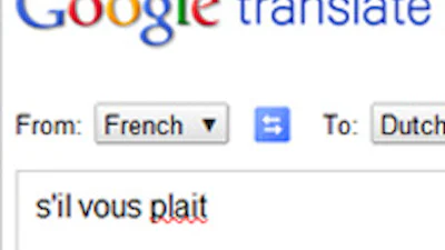 Google vertaalt 'S'il vous plait' naar 'iPhone'