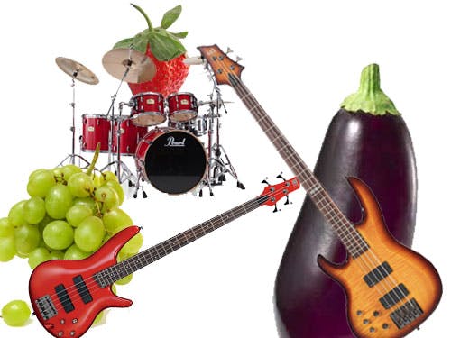 Groente- en fruitorkest speelt Teardrop in muziekvideo