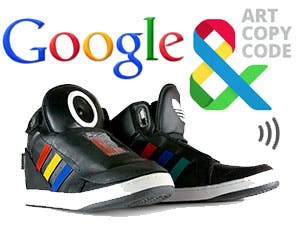 Google Shoe: Pratende schoen van Google