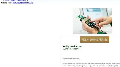 ABN AMRO phishing niet van echt te onderscheiden