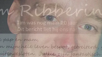 Ouders Tim Ribberink tonen afscheidsnotitie