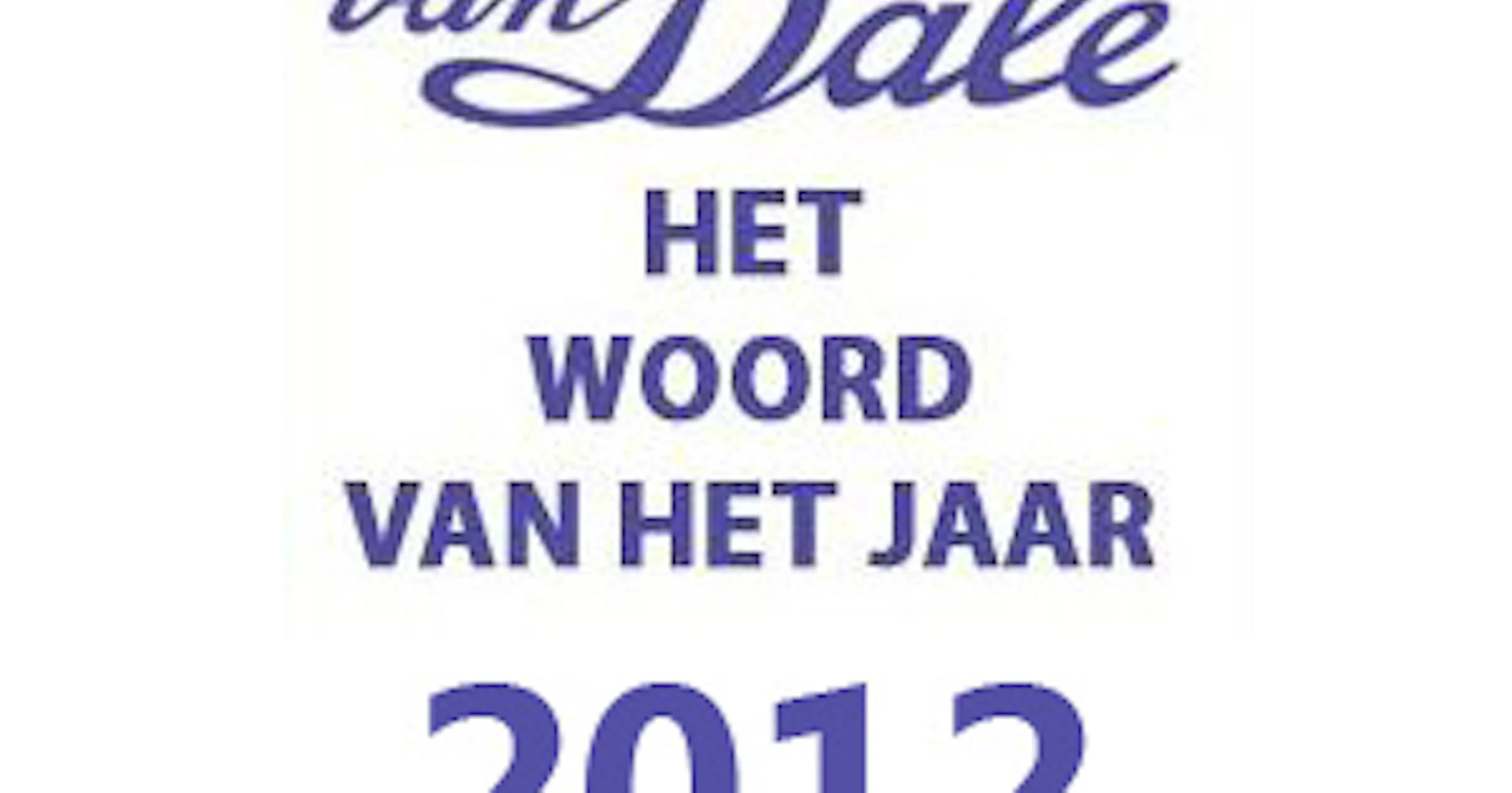 Van Dale Woord van het jaar 2012