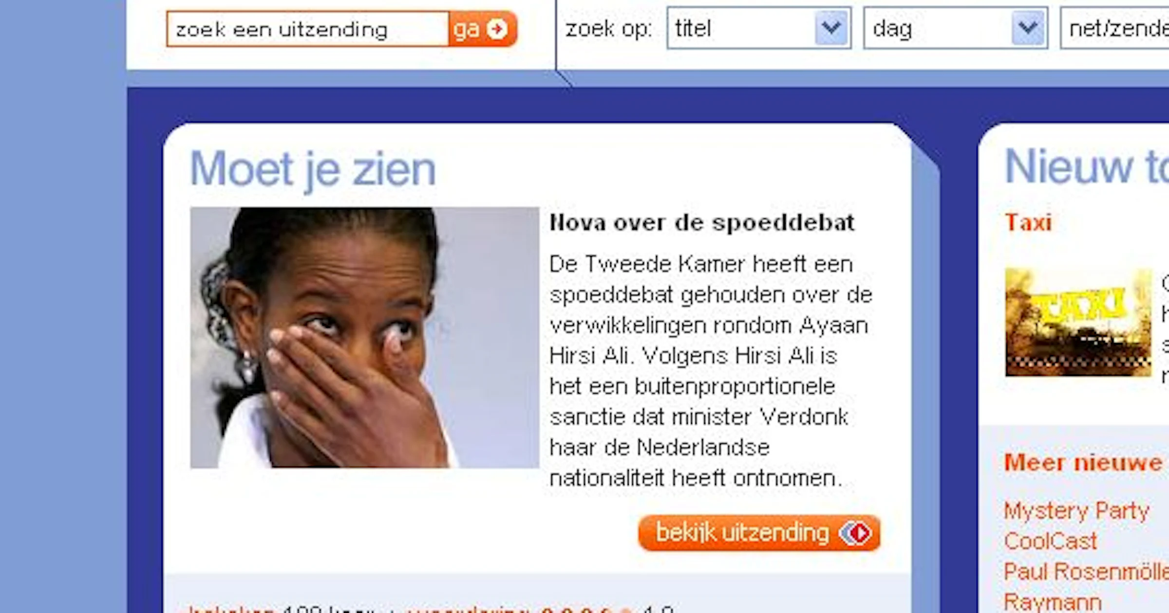 Hirsi Ali en single boeren veroorzaken online kijkpiek