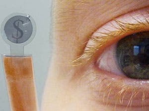 Contactlens met lcd-schermpje