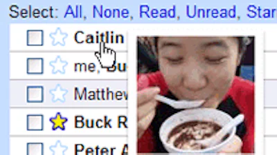 Gmail voegt foto's toe en een belletje