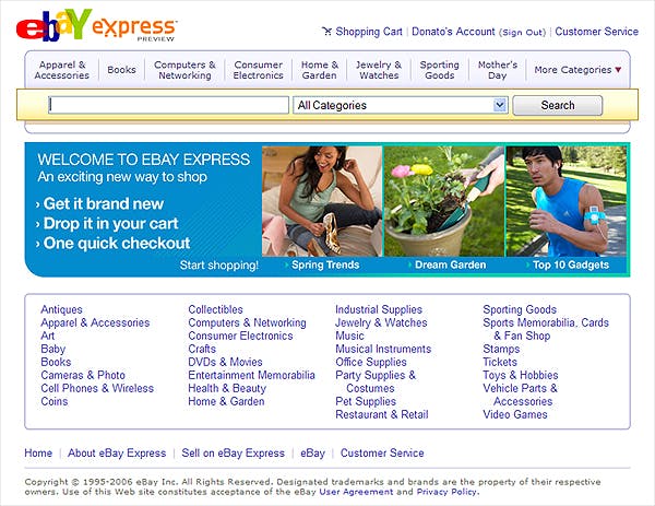 eBay komt met eBay Express voor snelle kopers