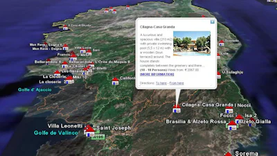 Vakantiehuisje boeken via Google Earth