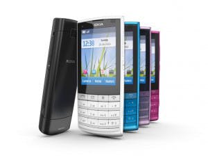 Nokia X3 met toetsen een aanraakscherm