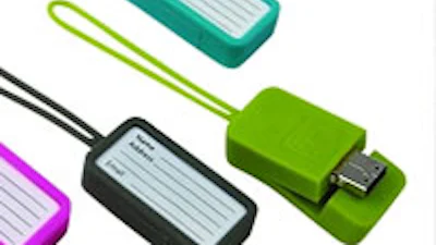 USB-stick als bagagelabel