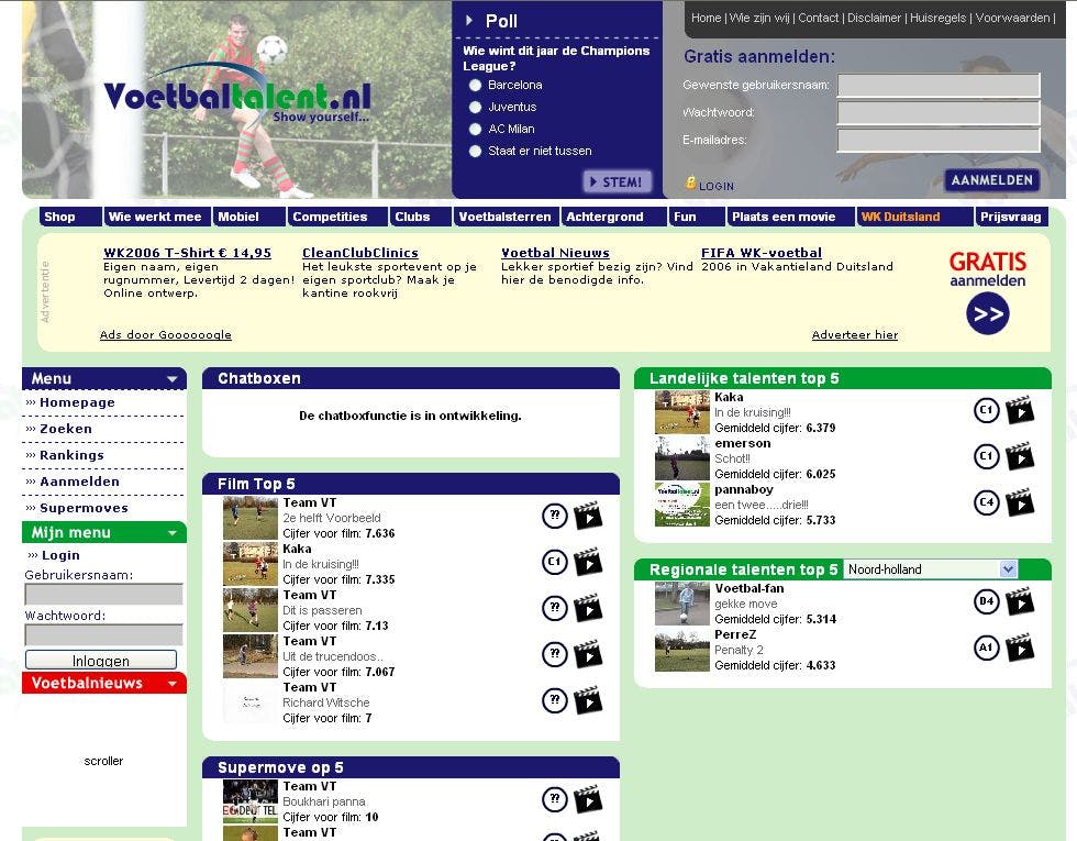 Voetbaljeugd kan online scoren