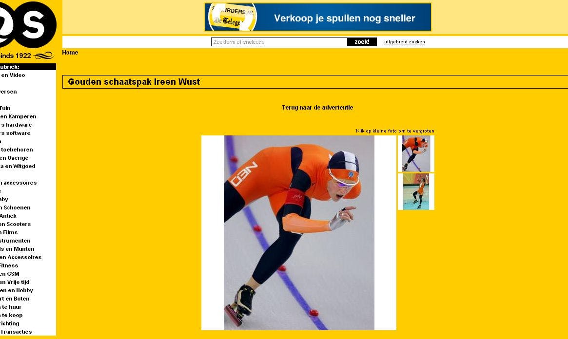 Gouden pak Ireen Wüst geveild voor Right to Play