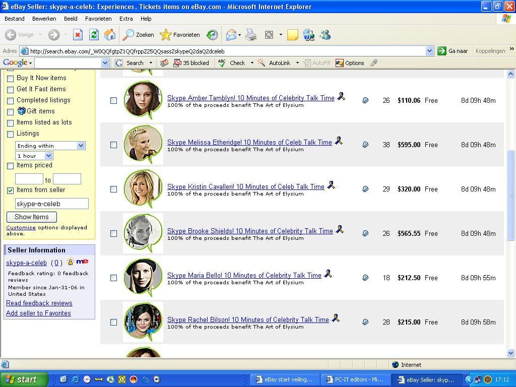 eBay veilt voip-gesprekken met celebrity's