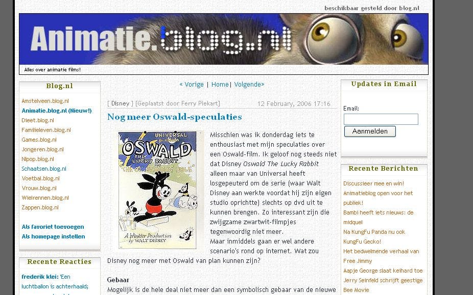 Nieuw: Nederlandse blog over animatiefilms