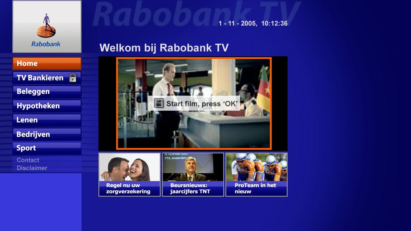 Rabobank-klanten kunnen bankieren via de tv
