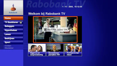 Rabobank-klanten kunnen bankieren via de tv