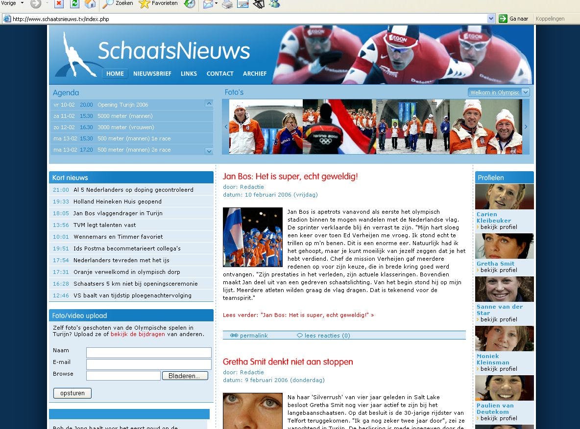 Weer een nieuwe schaatsblog