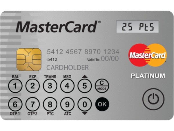 Mastercard Display Card: Creditcard met scherm en toetsenbord