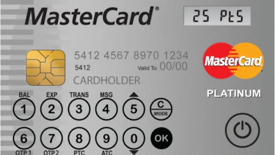 Mastercard Display Card: Creditcard met scherm en toetsenbord