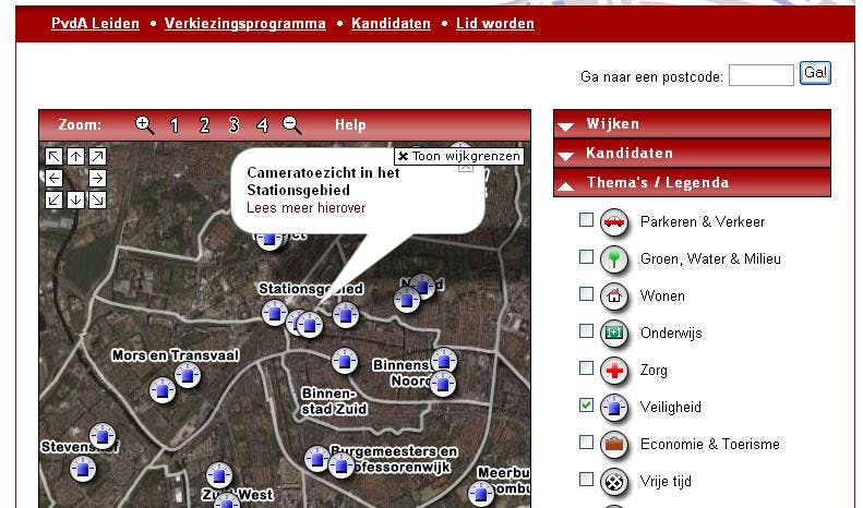 Google Maps + PVDA Leiden =...